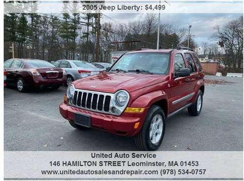 2005 Jeep Liberty Limited 4WD 4dr SUV leather Seat HAS ONLY 137k... for sale in leominster, MA