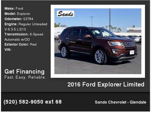 2016 Ford Explorer **Call/Text - Make Offer** - cars & trucks - by... for sale in Glendale, AZ