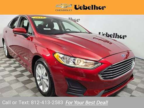 2019 Ford Fusion Hybrid SE sedan Ruby Red Metallic Tinted Clearcoat... for sale in Jasper, IN