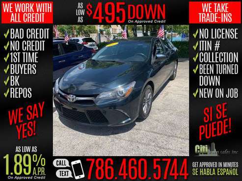 2017 Toyota Camry SE 4dr Sedan - cars & trucks - by dealer - vehicle... for sale in Miami, FL