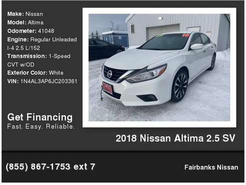 2018 Nissan Altima 2.5 Sv - cars & trucks - by dealer - vehicle... for sale in Fairbanks, AK