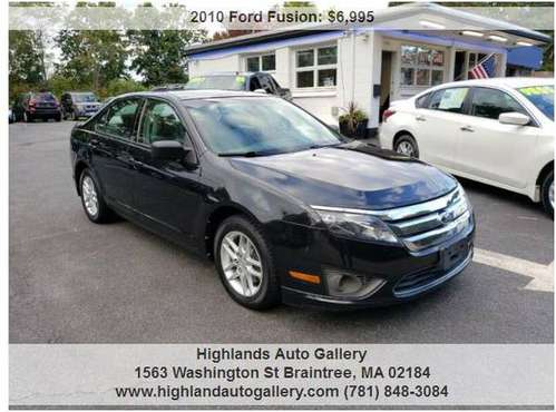 10 FORD FUSION S BLACK 1 OWNER SUPER CLEAN W C/FAX NEW BRAKES JUST... for sale in Braintree, MA