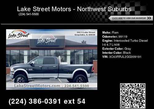 2016 Ram 3500 Laramie - cars & trucks - by dealer - vehicle... for sale in Grayslake, IL