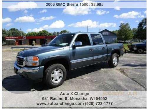 2006 GMC Sierra 1500 SLE2 4dr Crew Cab 4WD 5.8 ft. SB 178985 Miles for sale in Neenah, WI