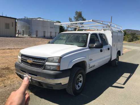 2005 chevy 3500 Utility Duramax Diesel 4x4 crew cab - cars & trucks... for sale in middletown, CA
