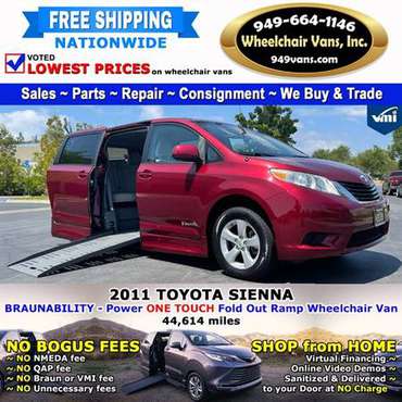 2011 Toyota Sienna LE Wheelchair Van BraunAbility - Power Fold Out for sale in LAGUNA HILLS, AZ