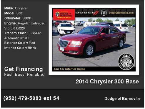 2014 Chrysler 300 Base - cars & trucks - by dealer - vehicle... for sale in Burnsville, MN