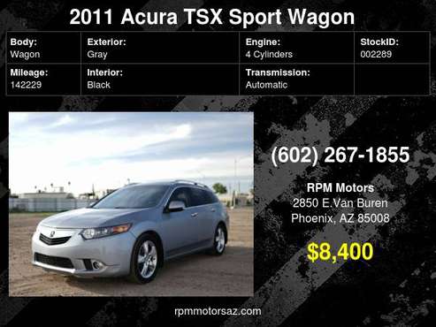 2011 Acura TSX Sport Wagon - cars & trucks - by dealer - vehicle... for sale in Phoenix, AZ