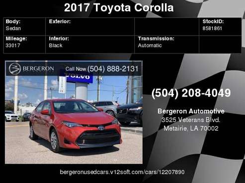 2017 Toyota Corolla SE for sale in Metairie, LA