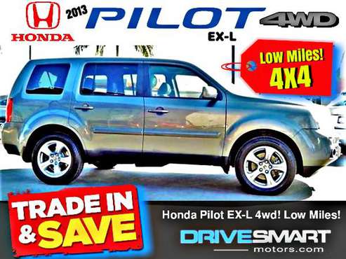 "4-WHEEL-DRIVE HONDA" 😍 BEST 2013 HONDA PILOT EX-L 4WD BAD CREDIT... for sale in Orange, CA