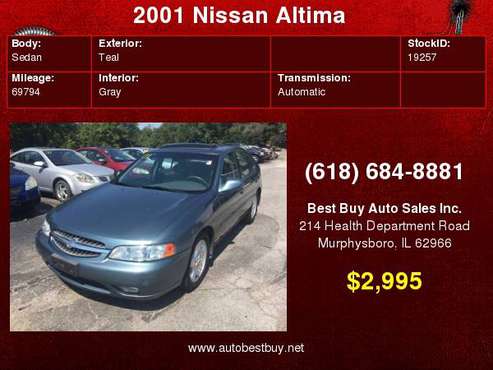 2001 Nissan Altima GLE 4dr Sedan Call for Steve or Dean for sale in Murphysboro, IL
