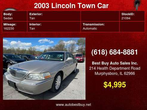 2003 Lincoln Town Car Signature 4dr Sedan Call for Steve or Dean for sale in Murphysboro, IL