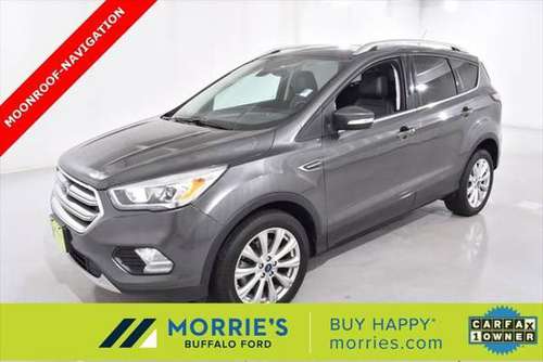 2017 Ford Escape FWD - EcoBoost - Titanium Package w/Panoramic Roof for sale in Buffalo, MN