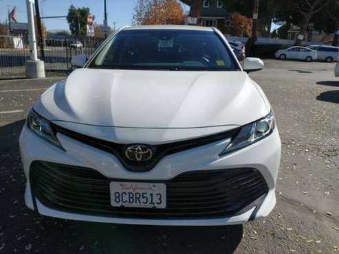 2018 Toyota Camry LE sedan White - cars & trucks - by dealer -... for sale in Palo Alto, CA