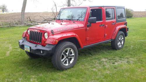 2012 jeep wrangler rubicon, 6 speed manual, red - - by for sale in Hanlontown, IA