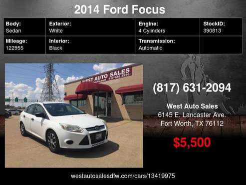 2014 Ford Focus 4dr Sdn auto 5500 Cash Cash / Finance - cars &... for sale in Fort Worth, TX
