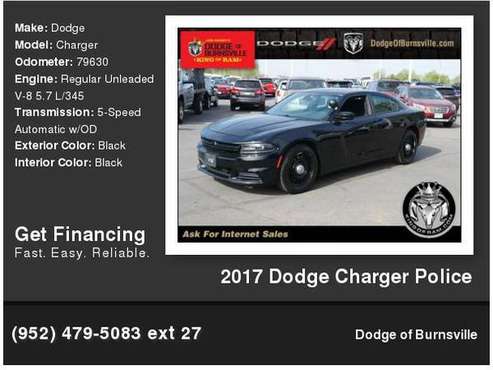 2017 Dodge Charger Police 1, 000 Down Deliver s! for sale in Burnsville, MN