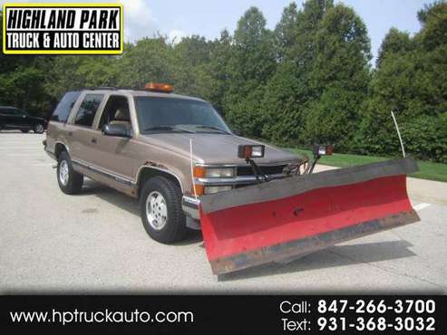 1995 Chevrolet Tahoe 4-Door 4WD 4X4 W/ WERSTERN SNOW PLOW!! - cars &... for sale in Highland Park, IL