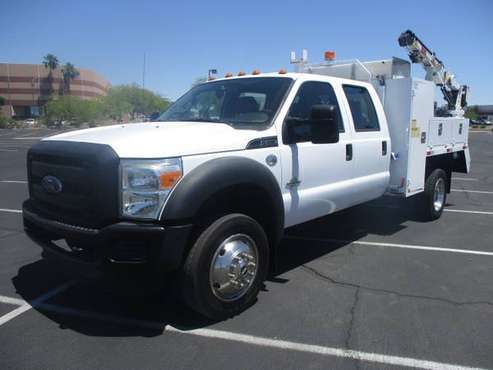 Ford F550 Diesel 4x4 Utility Bed Service Body Work Truck With Crane for sale in Phoenix, AZ