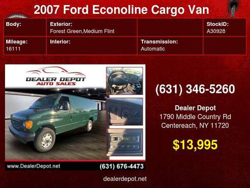 2007 Ford Econoline Cargo Van E-350 Super Duty Ext Recreational -... for sale in Centereach, NY