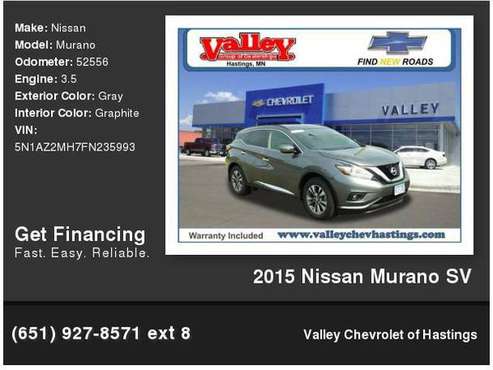 2015 Nissan Murano SV for sale in Hastings, MN