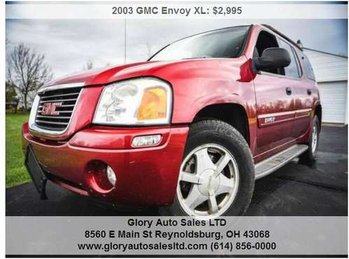 2003 GMC ENVOY XL SLE SUPER CLEAN RUNS STRONG 3RD ROW $2995 CASH -... for sale in REYNOLDSBURG, OH