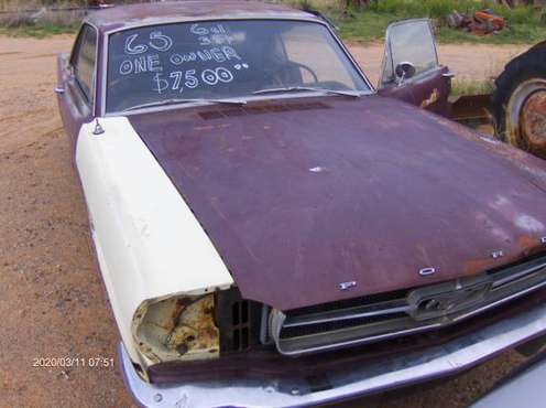 1965 Ford Mustang 6 cly 3 speed One Owner Car - cars & trucks - by... for sale in Chaparral, TX
