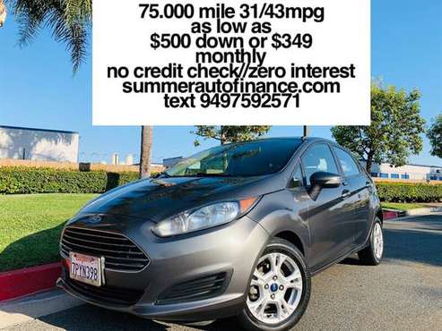 74K MILE 2012 FORD FIESTA 4CYL 38-MPG BAD CREDIT OK LOW DOWN PAYMENT... for sale in Costa Mesa, CA