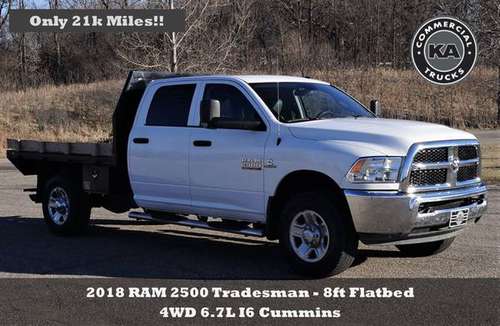 2018 RAM 2500 4x4 - 8ft Steel Flatbed - 4WD 6 7L I6 Cummins (307217) for sale in Dassel, MN