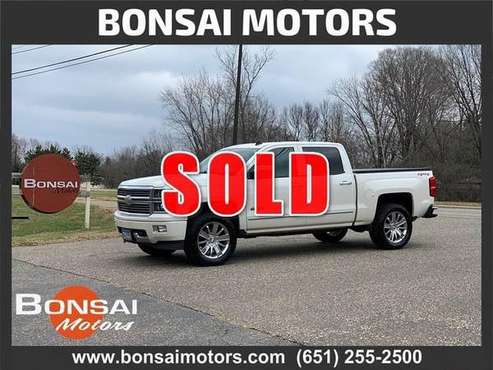 SOLD 2014 Chevrolet Silverado 1500 High Country Crew Cab 4WD - cars... for sale in Lakeland, MN