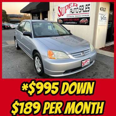 *$995 Down & *$189 Per Month on this HONDA CIVIC LX! - cars & trucks... for sale in Modesto, CA