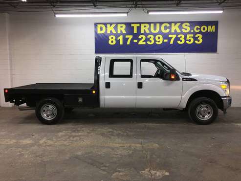 2013 Ford F-250 XL Crew Cab 4x4 V8 Service Flatbed Work Truck for sale in Arlington, KS