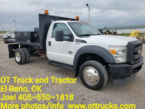 2011 Ford F-450 2wd 12ft PTO Flatbed Dump 6.7L Diesel - cars &... for sale in Oklahoma City, OK