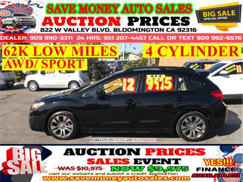 2012 SUBARU IMPREZA>AWD>62K LOW MILES>CALL 24HR for sale in BLOOMINGTON, CA