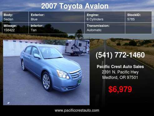 2007 Toyota Avalon XLS - cars & trucks - by dealer - vehicle... for sale in Medford, OR