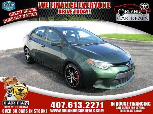 2014 Toyota Corolla NO Credit Check Loans--- Buy Here Pay Here--- In... for sale in Maitland, FL