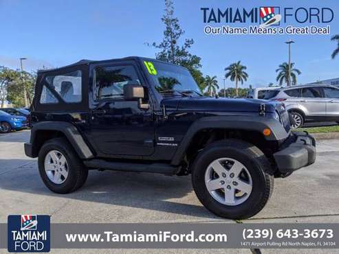 2013 Jeep Wrangler True Blue Pearl *PRICED TO SELL SOON!* - cars &... for sale in Naples, FL