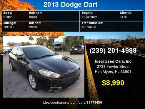 2013 Dodge Dart 4dr Sdn Limited with Hill start assist for sale in Fort Myers, FL