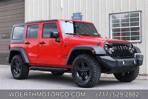 2015 Jeep Wrangler Unlimited Sport - 57, 000 Miles - Clean Carfax for sale in Christiana, PA