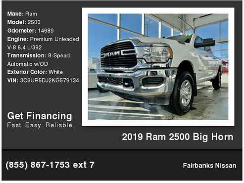 2019 Ram 2500 Big Horn - - by dealer - vehicle for sale in Fairbanks, AK