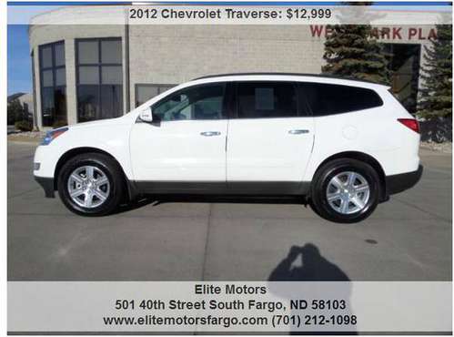 2012 Chevrolet Traverse, 2LT, Leather, New Rubber, 97K, Nice! - cars for sale in Fargo, ND