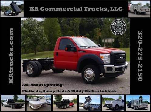 2016 Ford F550 4x4 - Cab Chassis - 4WD 6.7L Flatbed Dump Truck Utility for sale in Dassel, WY