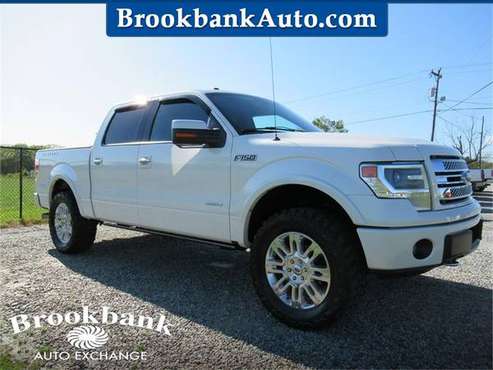 2013 FORD F150 LIMITED, White APPLY ONLINE - BROOKBANKAUTO COM! for sale in Summerfield, VA