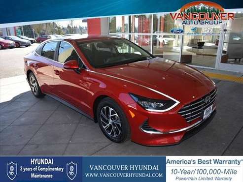 2021 Hyundai Sonata Hybrid Blue Blue Sedan Electric for sale in Vancouver, OR