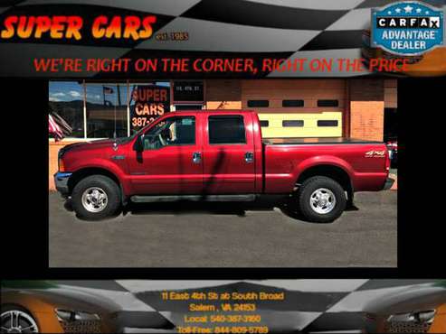 2001 Ford F-250 SD XL Crew Cab Short Bed 4WD for sale in Salem, VA