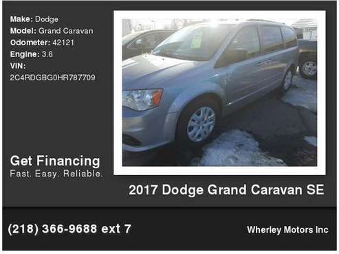 2017 Dodge Grand Caravan SE - - by dealer - vehicle for sale in International Falls, MN