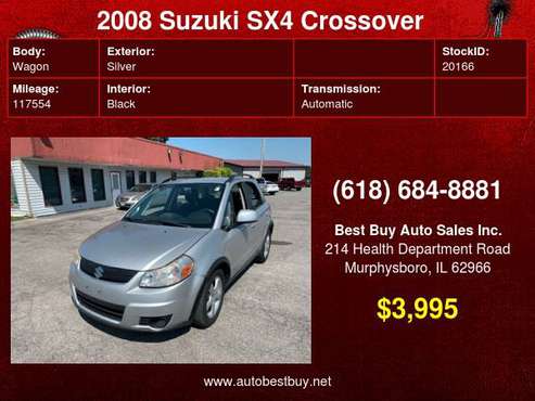 2008 Suzuki SX4 Crossover Base 4dr Crossover 4A w/Convenience... for sale in Murphysboro, IL