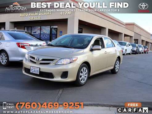 2013 Toyota Corolla L ONE OWNER, 27, 980 MILES! for sale in Palm Desert , CA