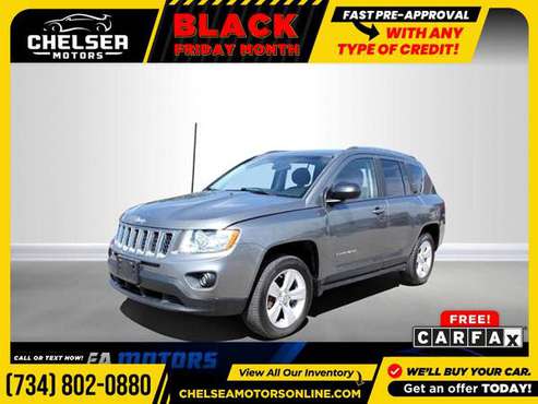 $142/mo - 2012 Jeep Compass Latitude - Easy Financing! - cars &... for sale in Chelsea, MI