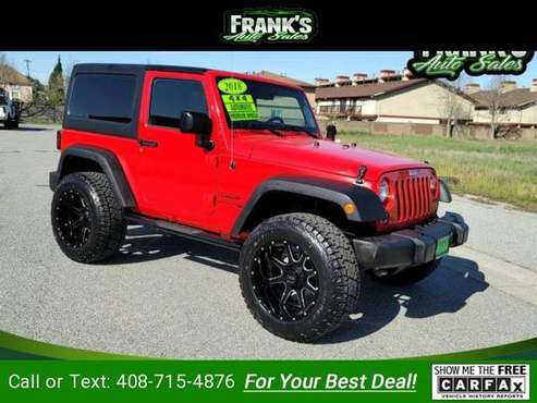 2018 Jeep Wrangler JK Sport suv Firecracker Red Clearcoat - cars & for sale in Salinas, CA